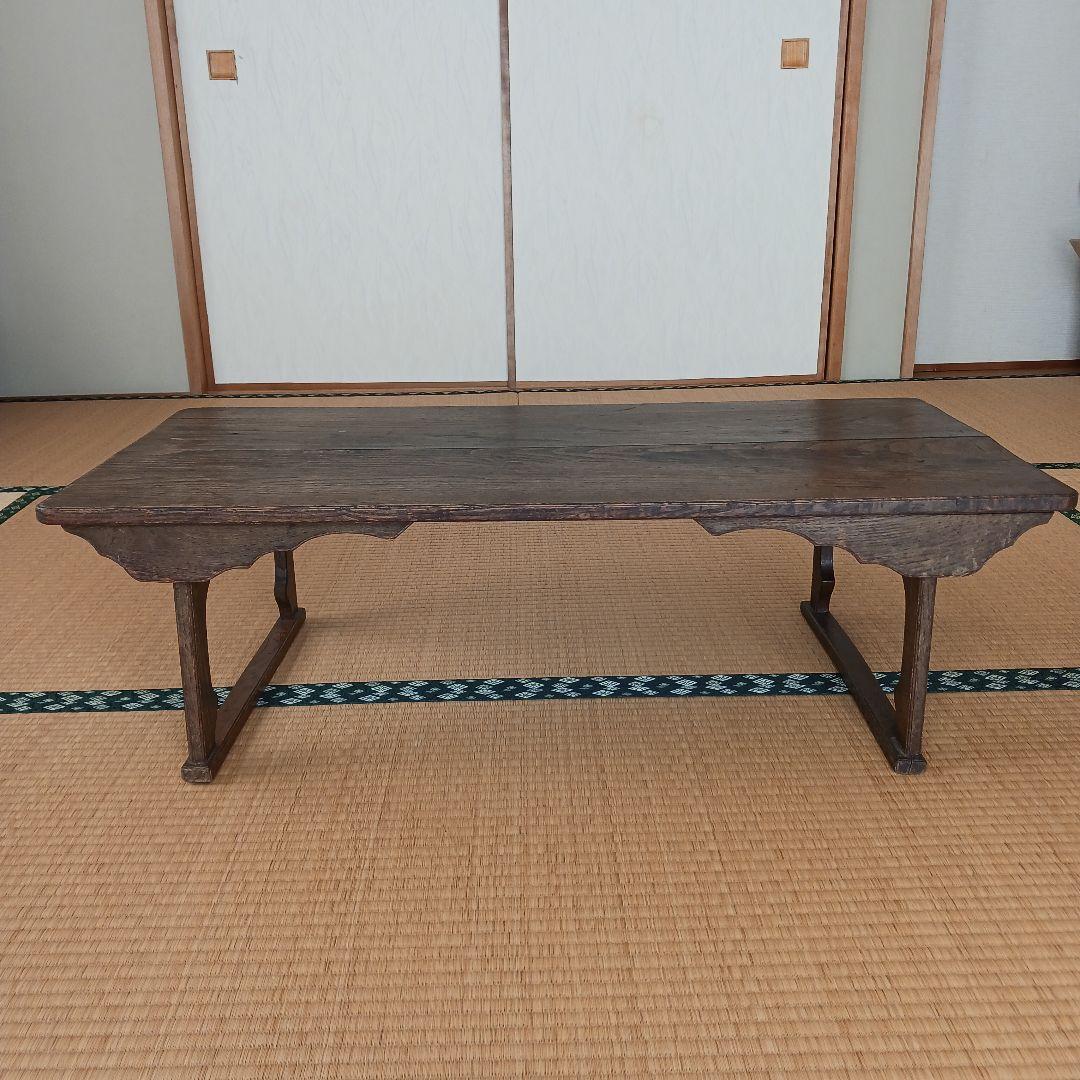 (希少古家具) アンティーク文机　明治~大正　寺子屋机(天神机)