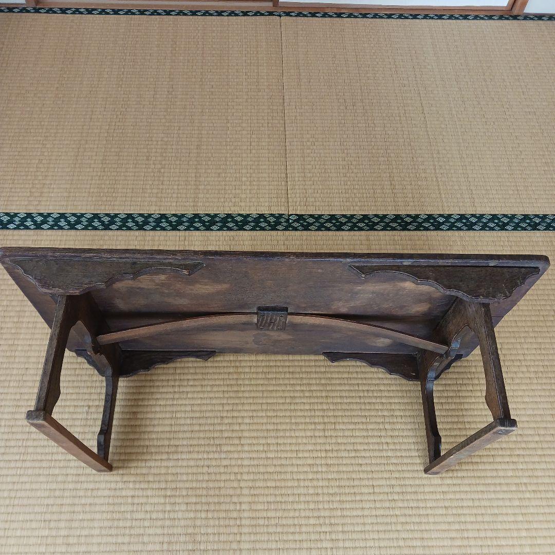 (希少古家具) アンティーク文机　明治~大正　寺子屋机(天神机)