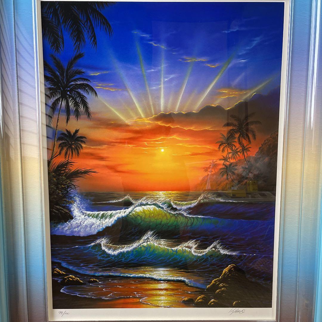 キモ　ハワイアンゴールド　リトグラフ