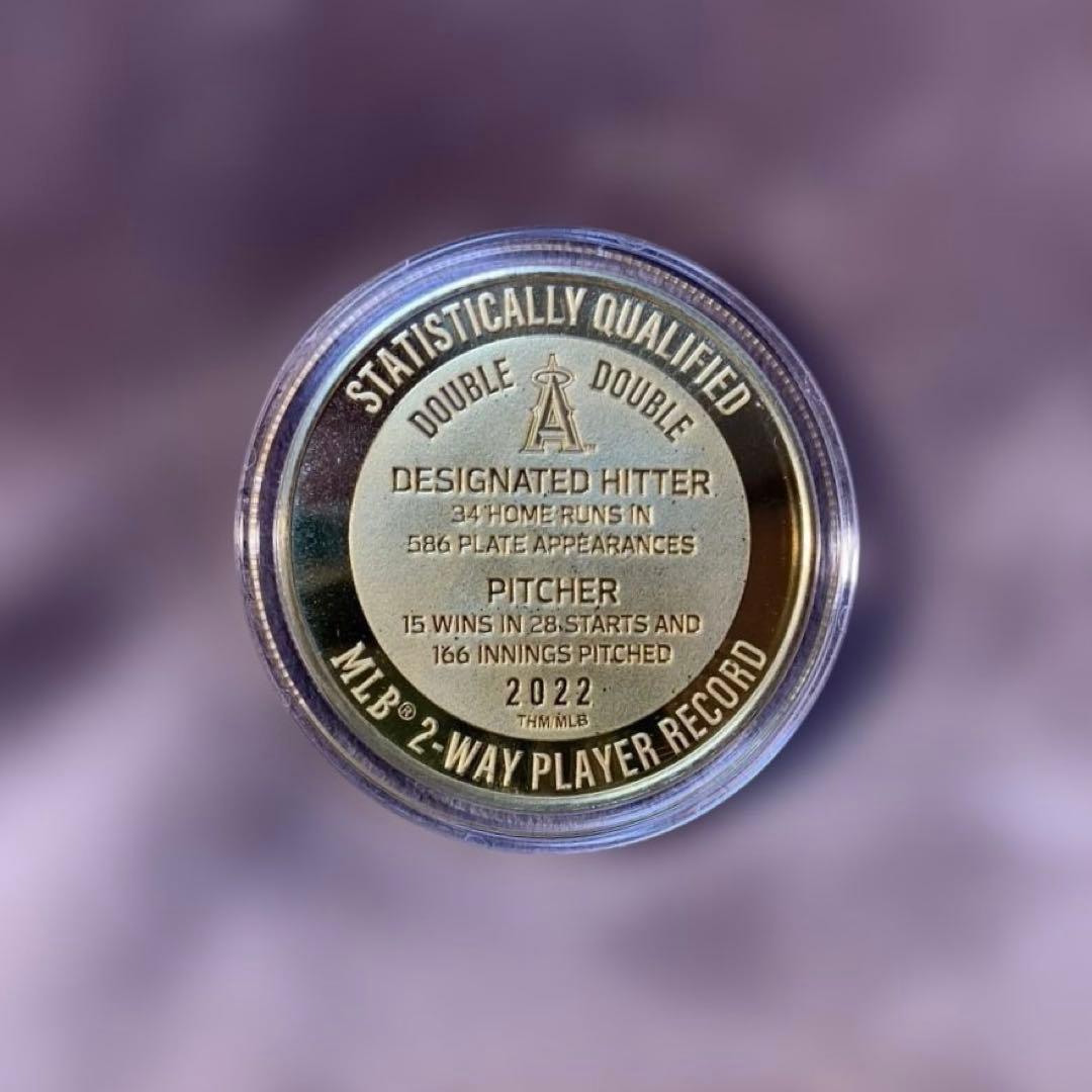 大谷翔平　2022年投打ダブル規定到達記念　ダブルゴールド　限定3000個