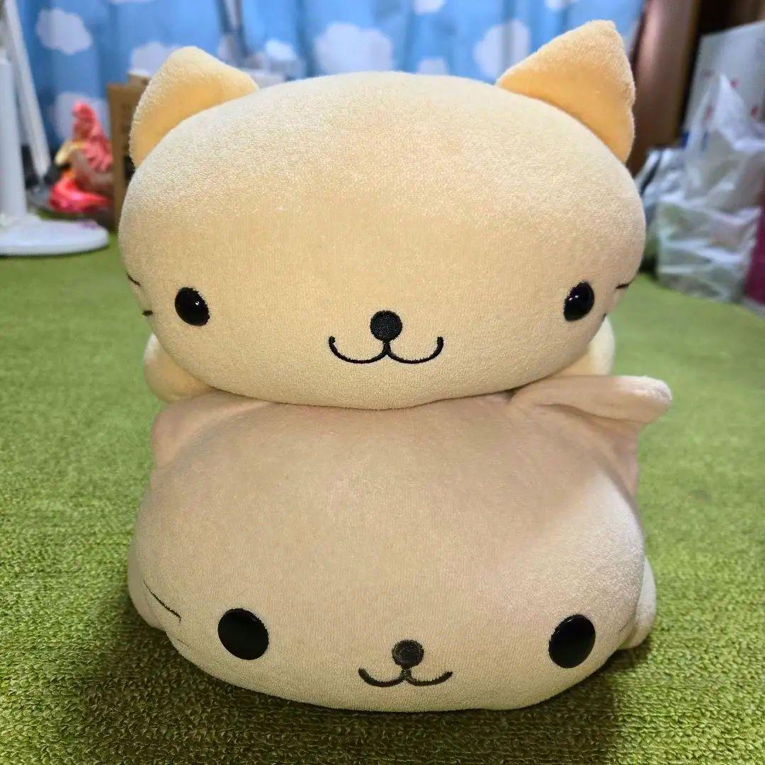 にゃんにゃんにゃんこ にゃんこ茶屋 ぬいぐるみ クリーム色 白 ②点セット