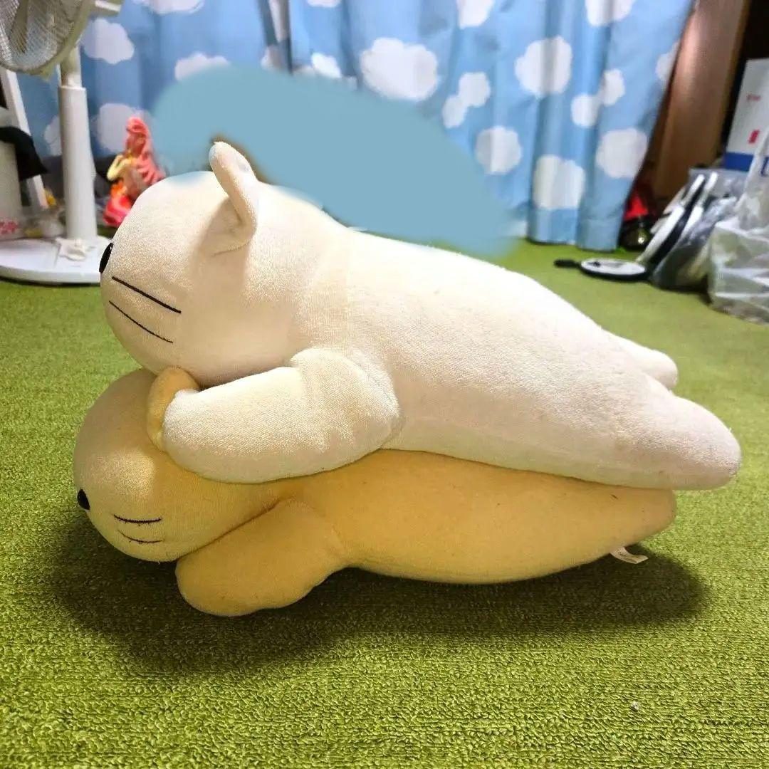 にゃんにゃんにゃんこ にゃんこ茶屋 ぬいぐるみ クリーム色 白 ②点セット