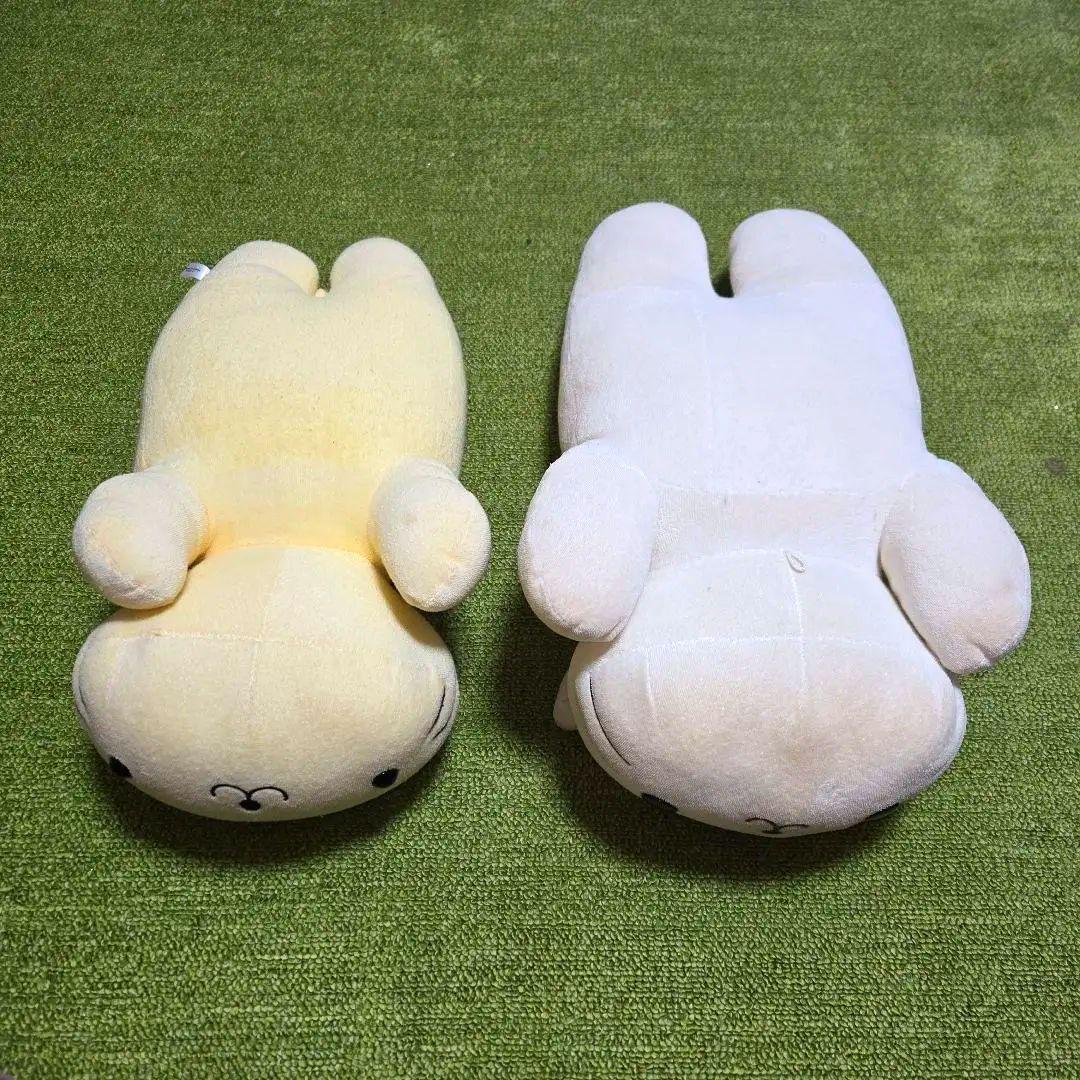 にゃんにゃんにゃんこ にゃんこ茶屋 ぬいぐるみ クリーム色 白 ②点セット