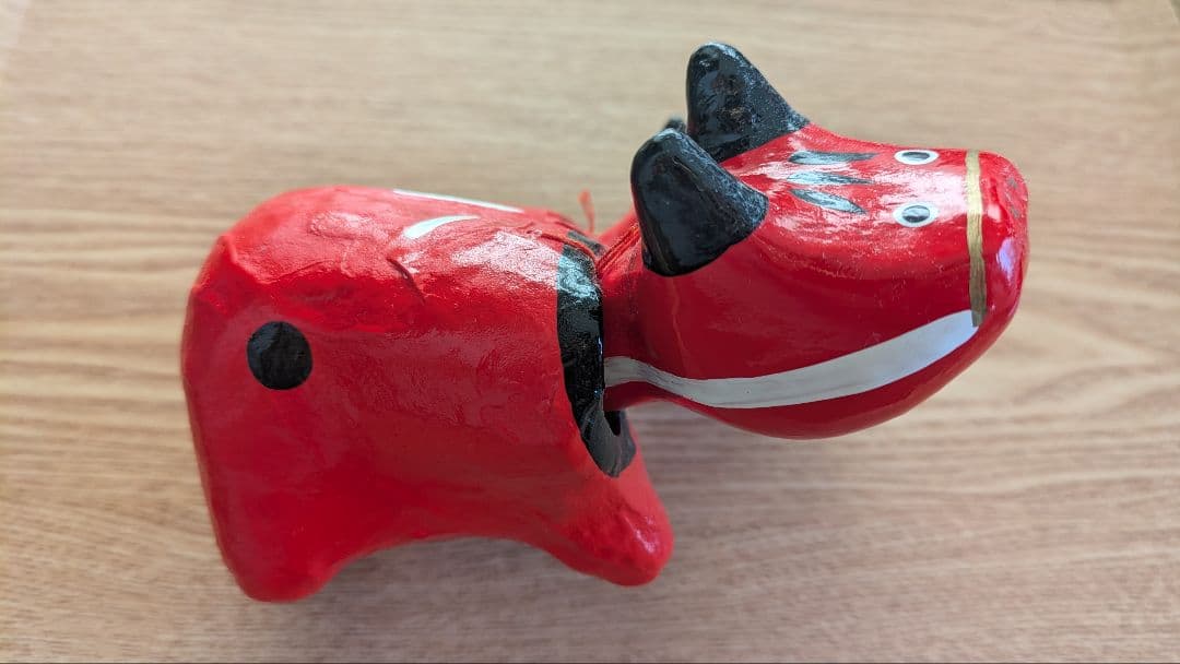 神獣ベコ　ケルベコス　張り子　工芸品