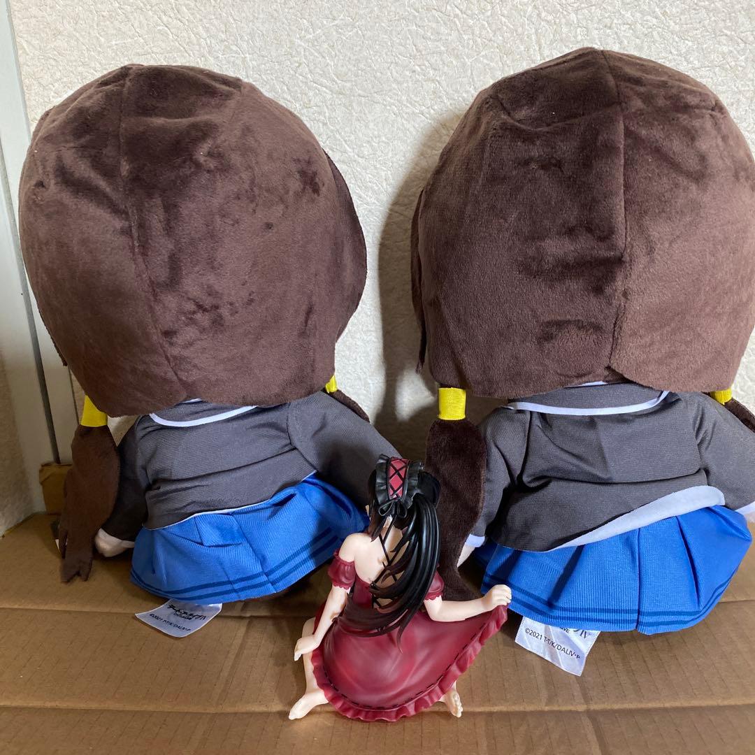 デート・アライブ BIG ぬいぐるみ　時崎狂三　制服ver. おまけフィギュア
