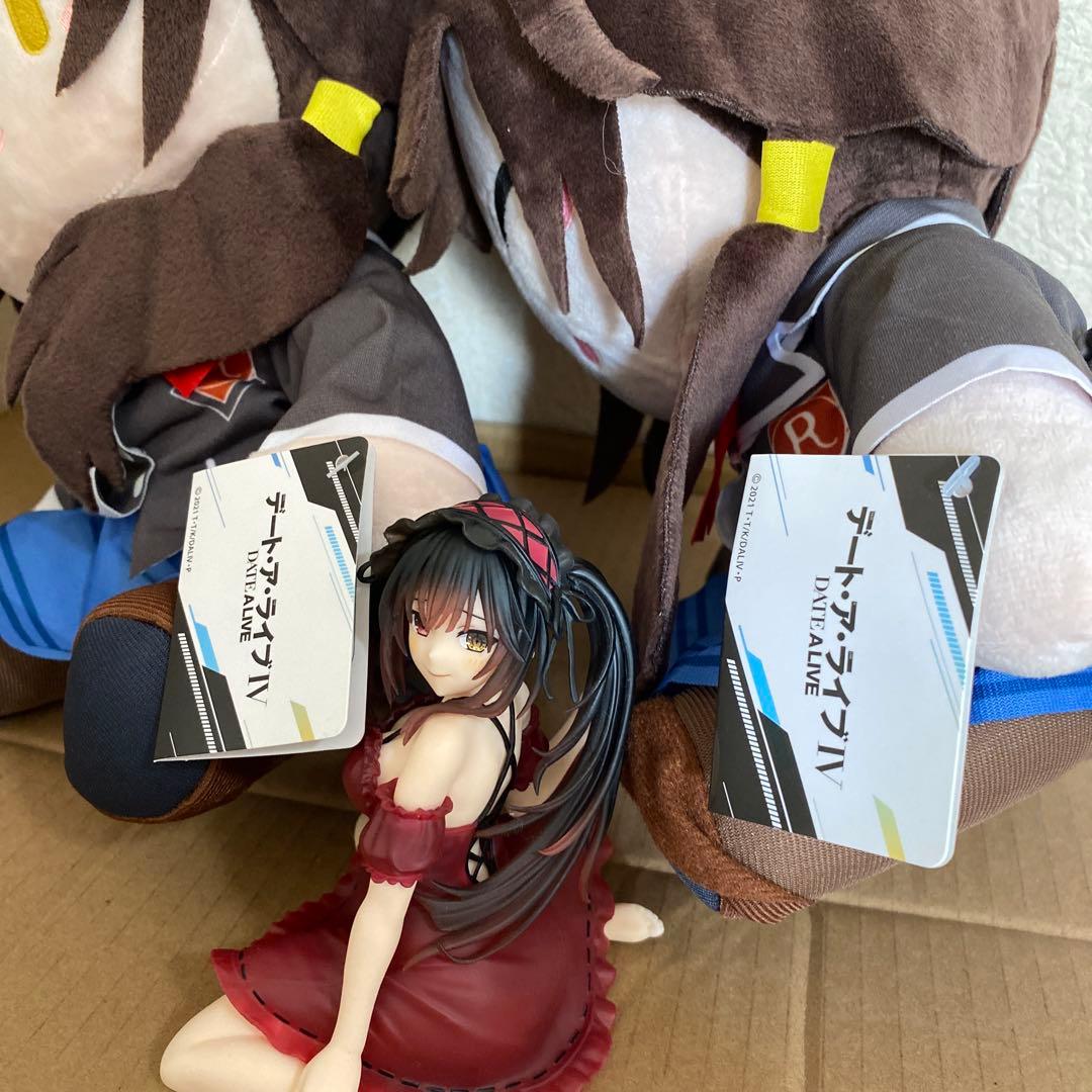 デート・アライブ BIG ぬいぐるみ　時崎狂三　制服ver. おまけフィギュア