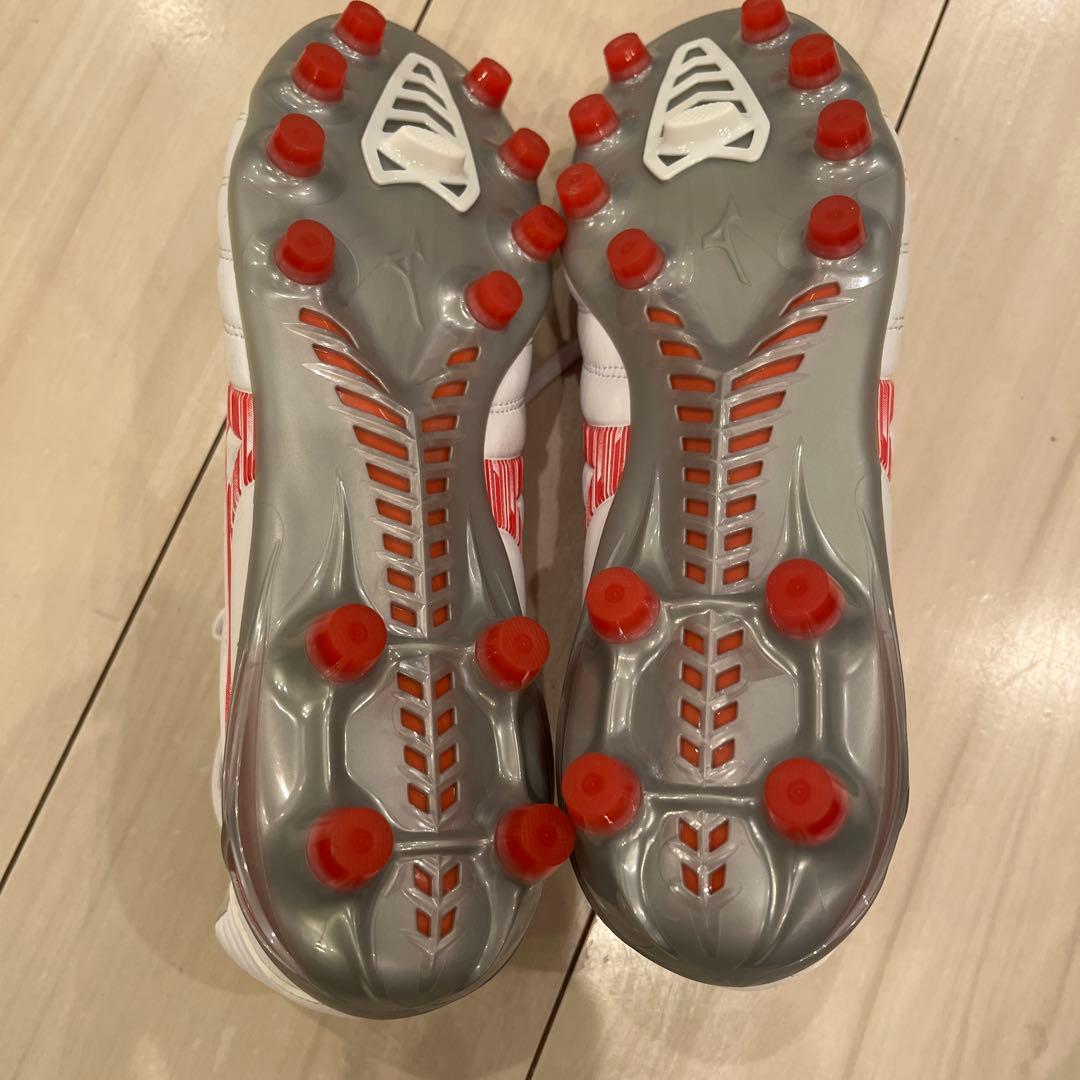 ミズノ　モナルシーダNEO3 PRO ホワイト×レッド　サッカースパイク26㌢