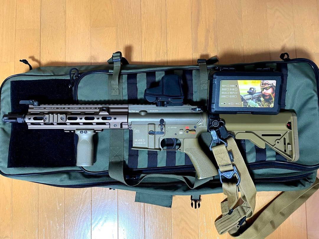 次世代電動ガン デルタカスタム HK416 タンカラー サマコバ・人気ケース付き