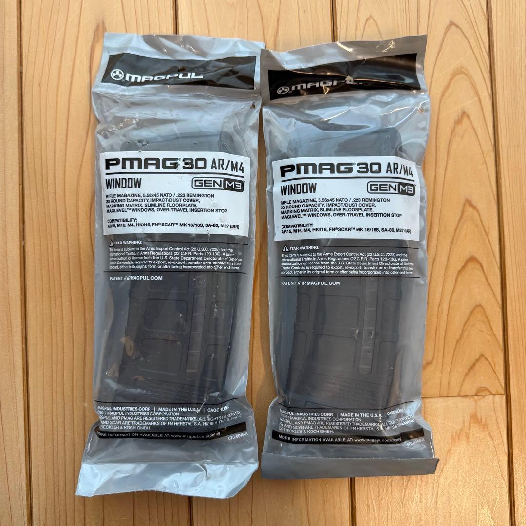 【実物】PMAG窓付きブラック 2個セット M4系