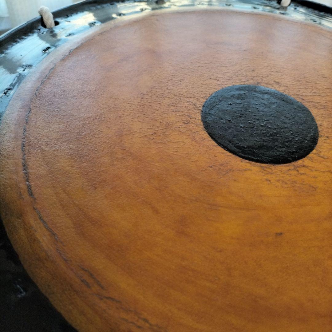 担ぎ太鼓　　和太鼓 　天然皮革　ストラップ付き　中古品⑬