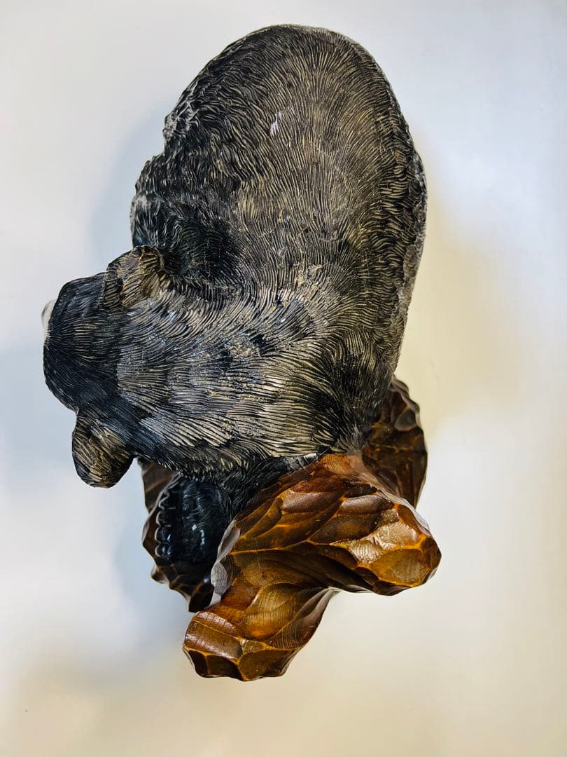 木彫りの熊　アンティーク　置物　民芸品　親子熊