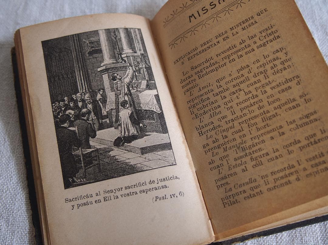 カトリック 古い本ミサ典礼書 MISAL 1913年 キリスト /K268