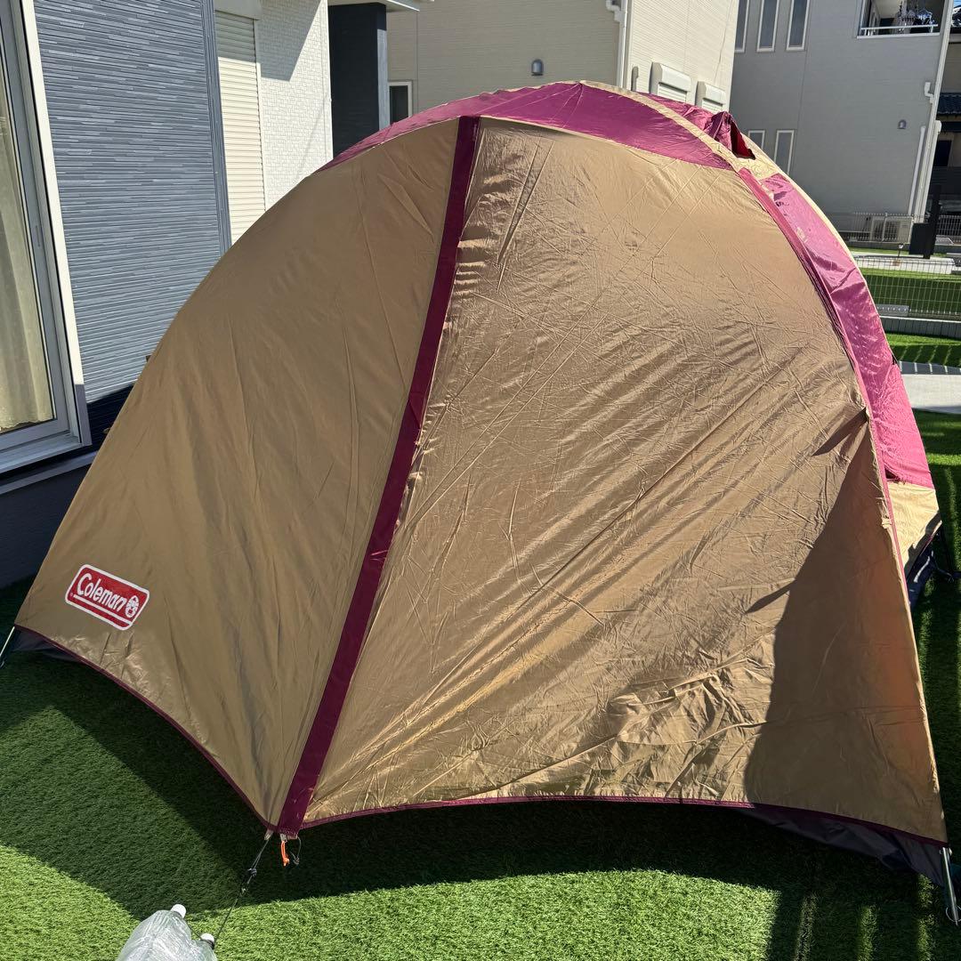 美品　コールマン タフドーム3025 バーガンディ テント