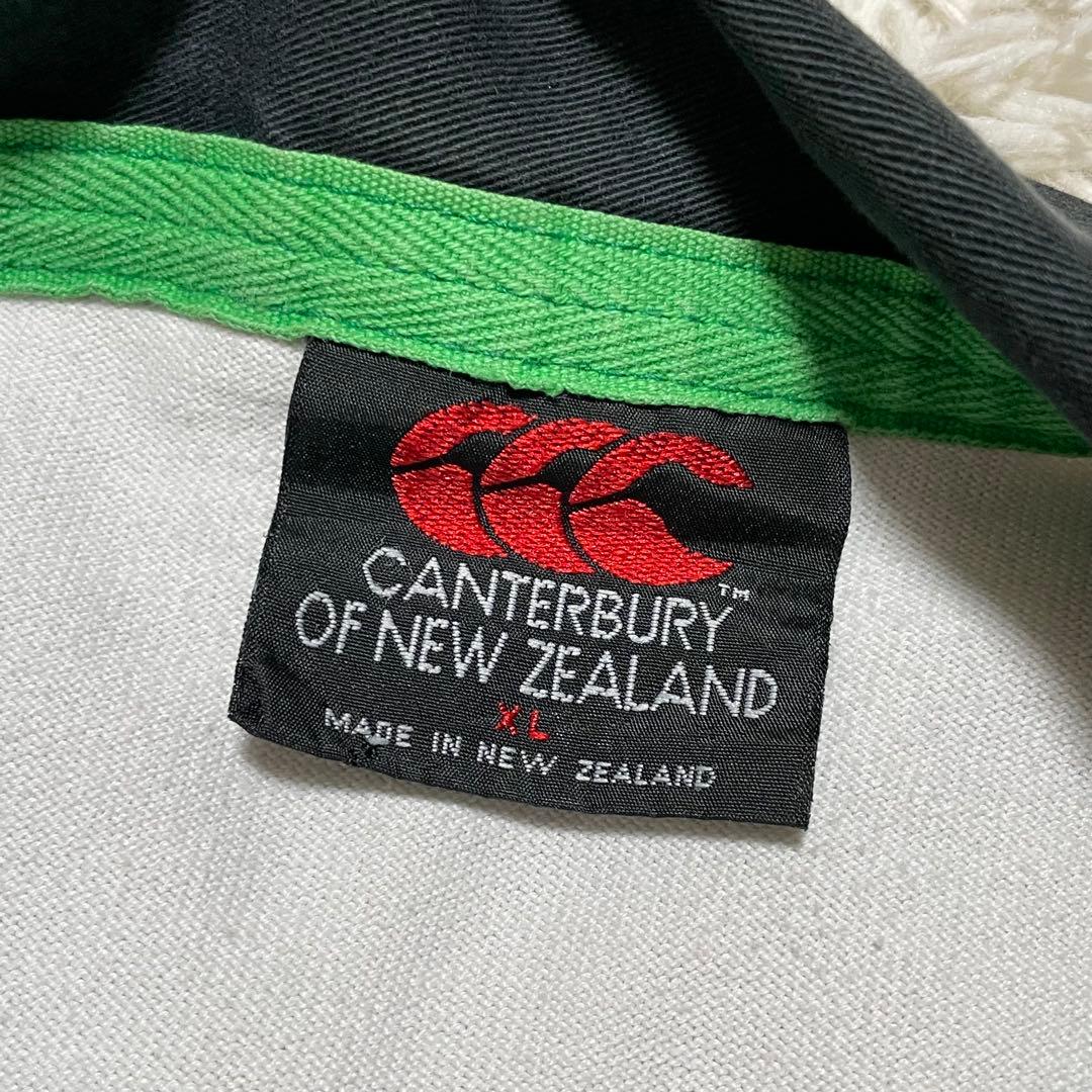 カンターベリー　ラガーシャツ　長袖　90s グリーン系　XL メンズ UK