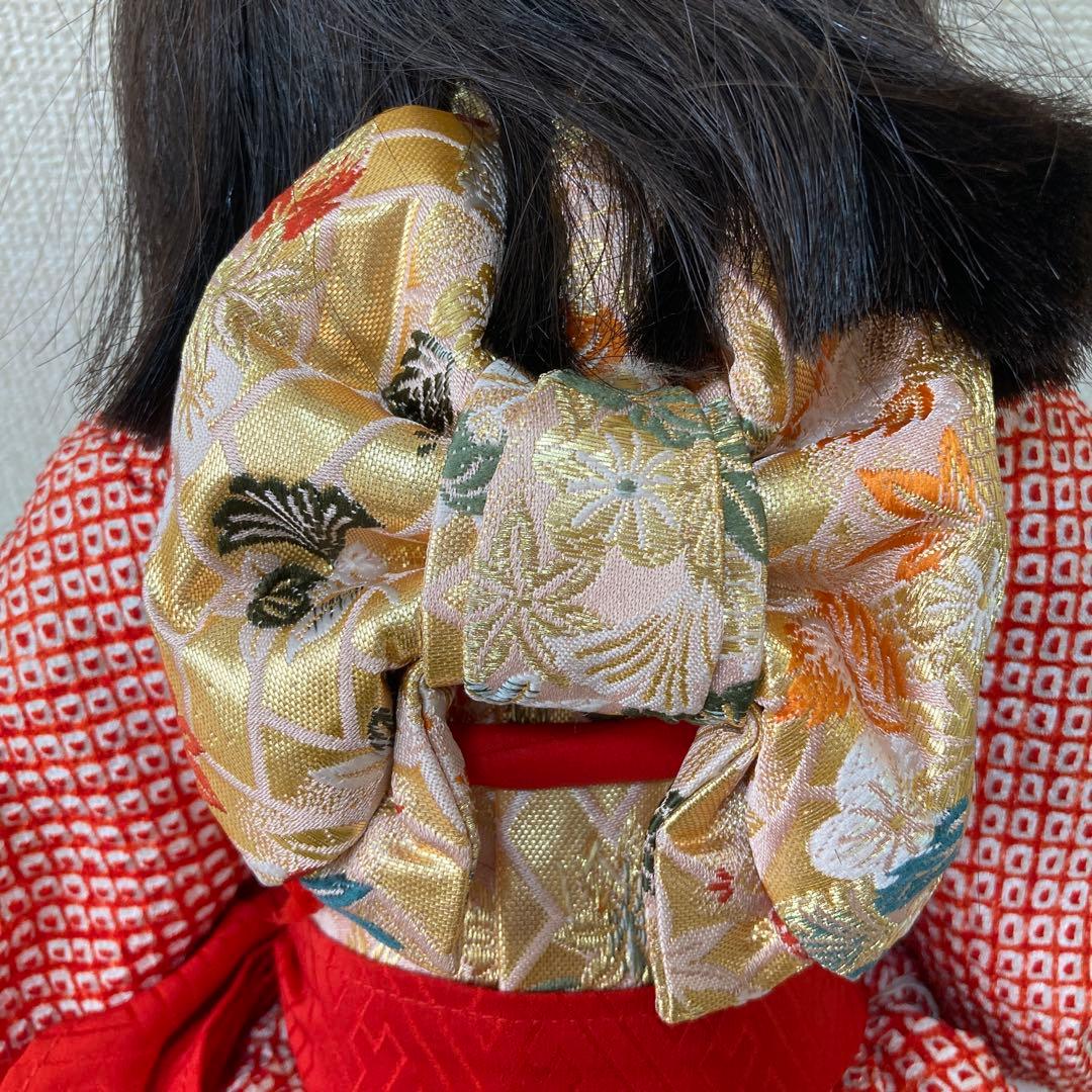 お座り市松人形　東光作　着せ替え可能　縮緬和服　傷なし