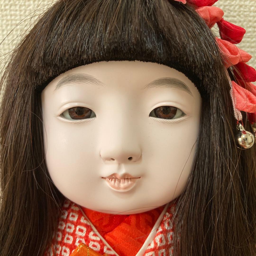 お座り市松人形　東光作　着せ替え可能　縮緬和服　傷なし