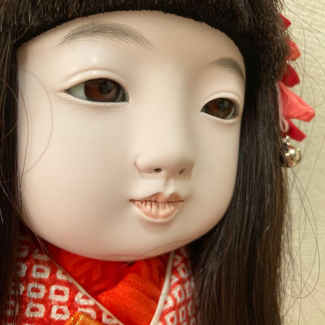 お座り市松人形　東光作　着せ替え可能　縮緬和服　傷なし