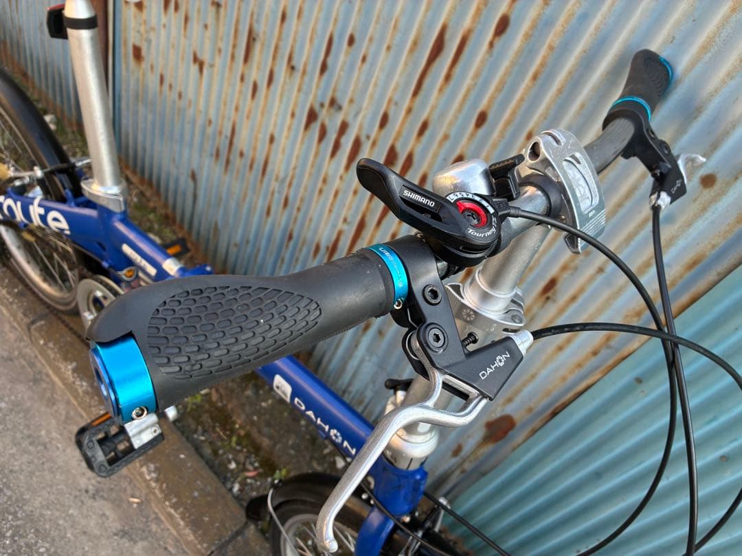 【整備済】折り畳み自転車 DAHON route 青 7段変速