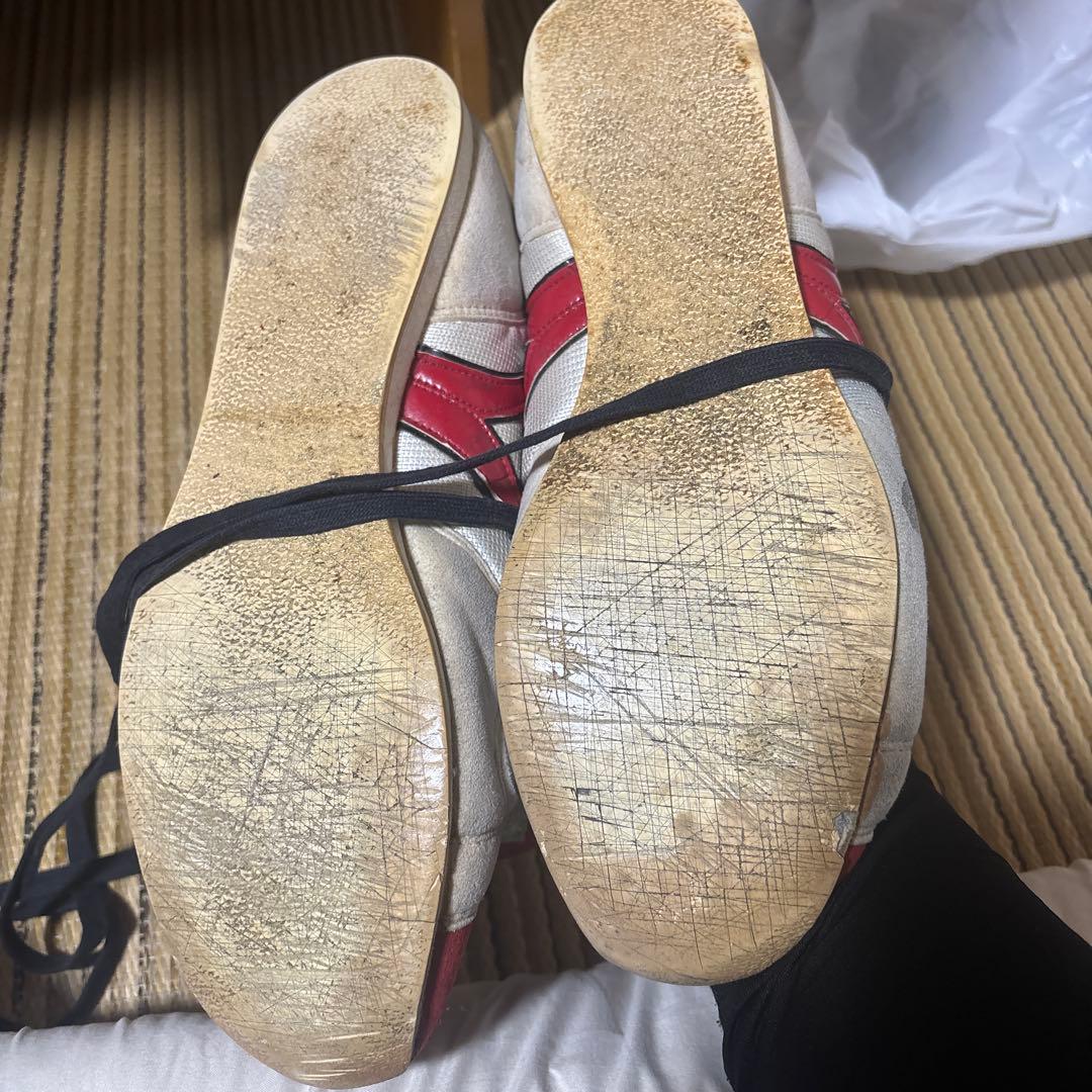 Mizuno ボクシングシューズ レッド/ホワイト　ハイカット