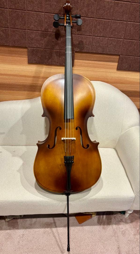 【San】1/2 チェロ ソフトケース・弓付き 初心者向け 分数