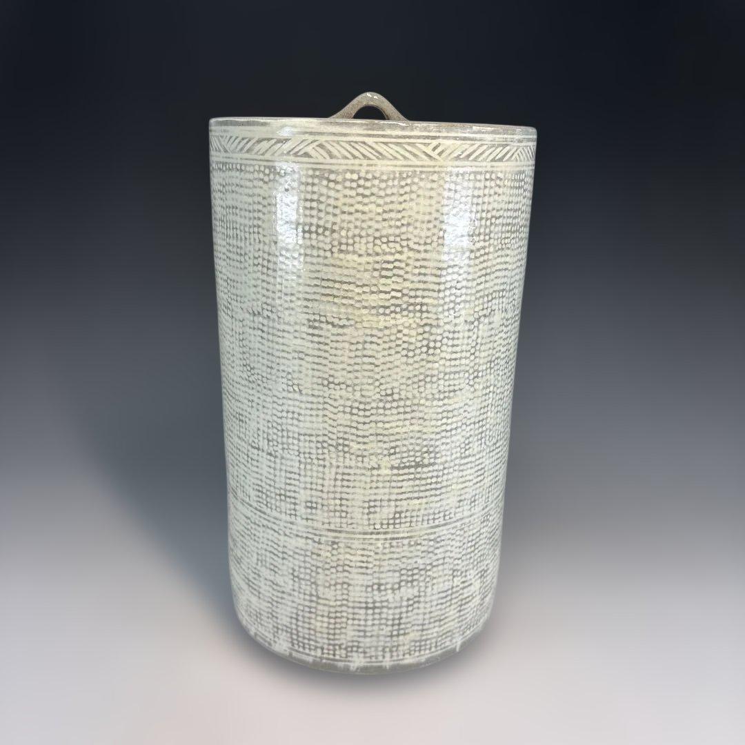 【中古品】茶道具　趙誠主造　御本三島細水指