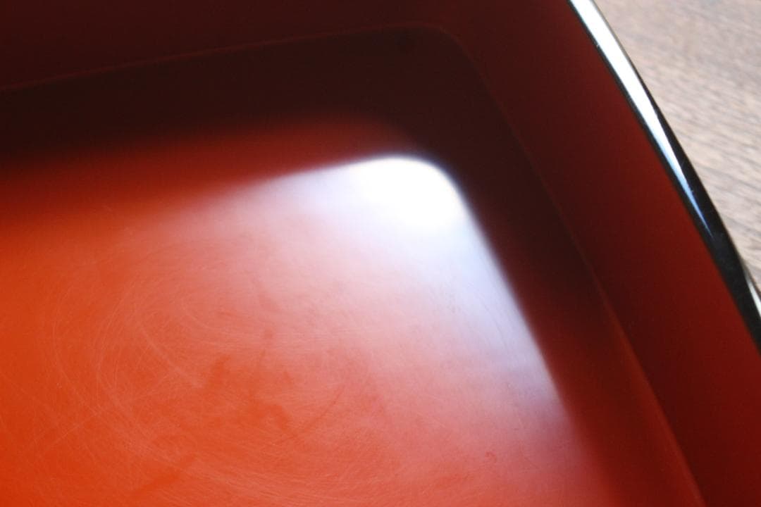 極小傷あり！端正な内朱黒漆に極上忍沈金の映える二段重（検輪島塗重箱お重