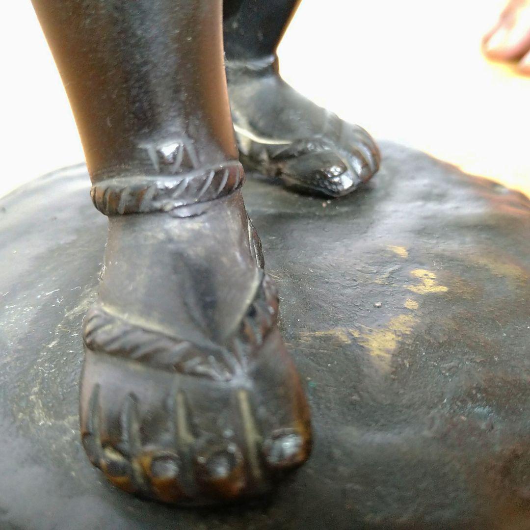 A484 二宮金次郎 ブロンズ像 薪取り外し可 銅製 オブジェ 彫刻