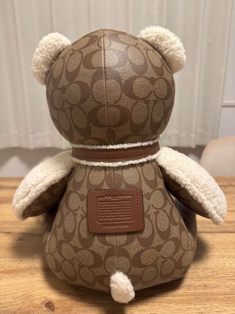 【未使用】希少品 COACH クマ レザー ぬいぐるみ 置物