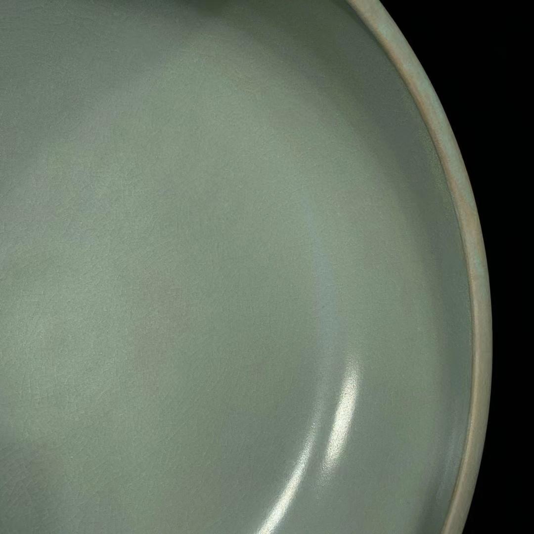 中国古美術・旧蔵の磁器・龍紋ペン洗い・26.5x9cm・置物・書・文房具・賞物