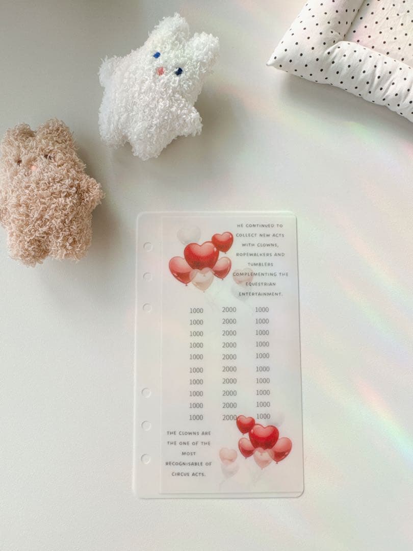 A6 refill Circus saving シール付き 2300円