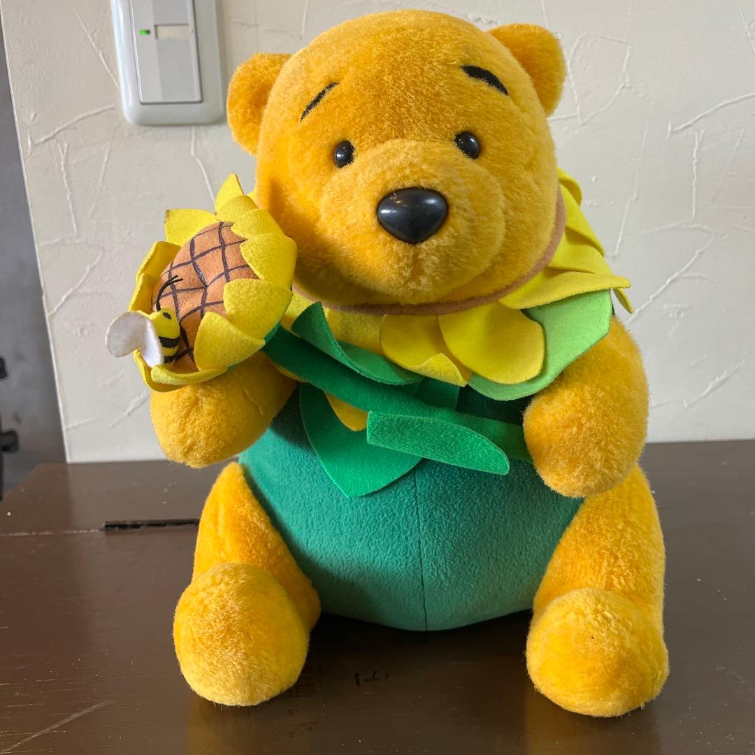 【希少】ディズニー くまのプーさん ひまわり ぬいぐるみ（ハチ付き）