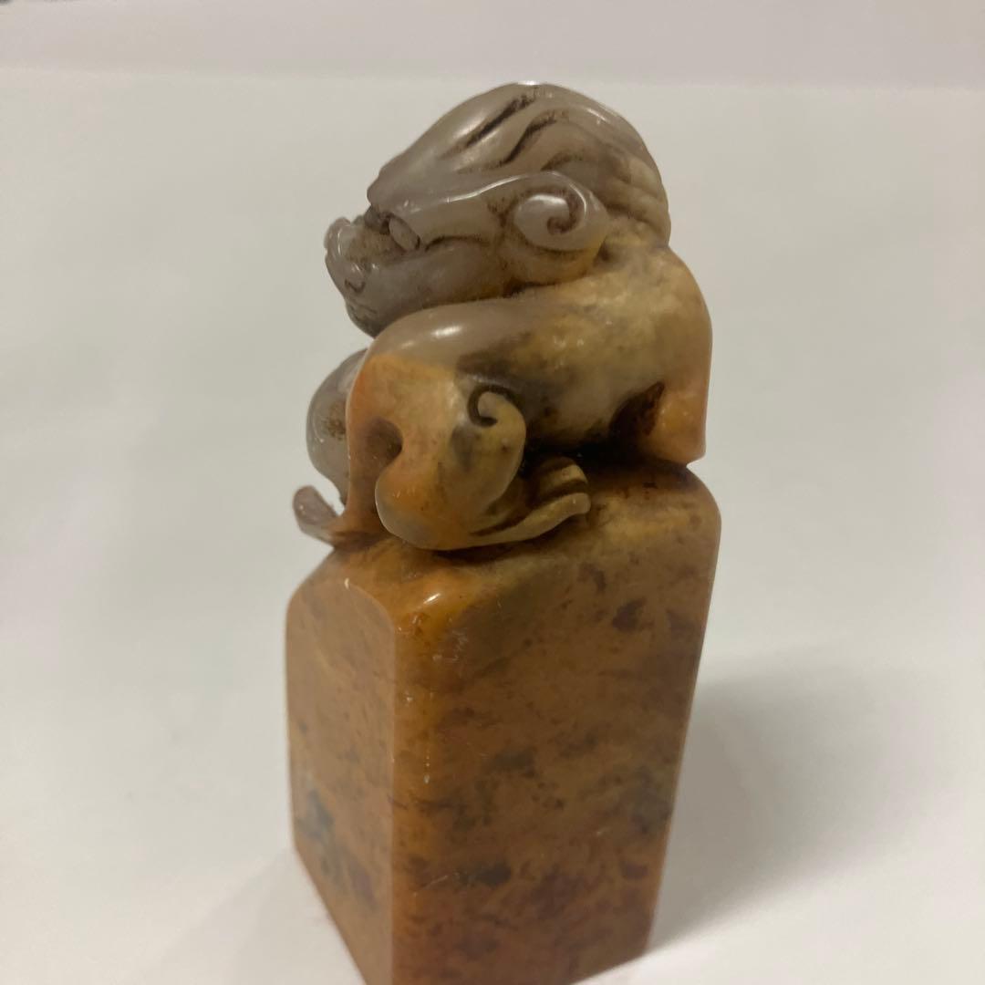 獅子の彫刻 印材　希少価値 篆刻