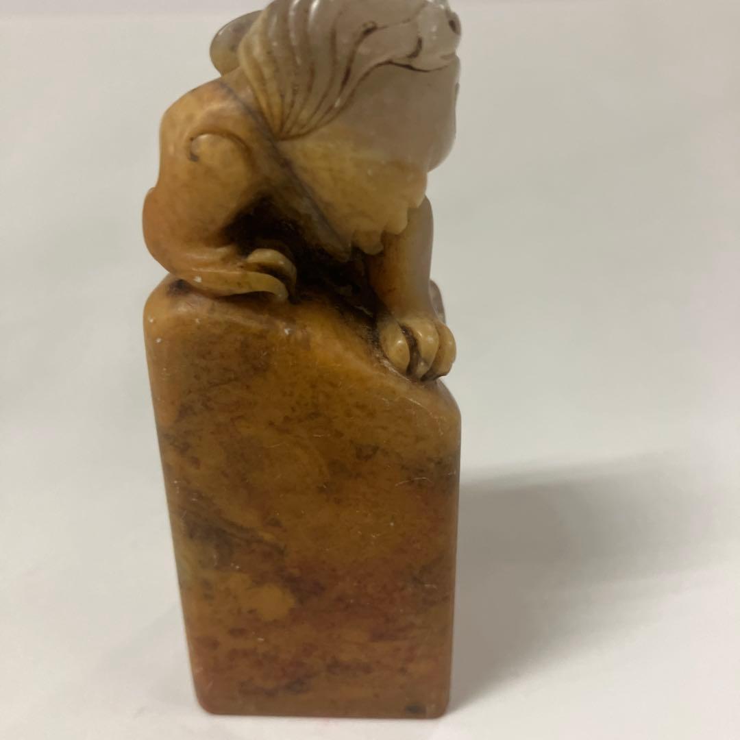 獅子の彫刻 印材　希少価値 篆刻