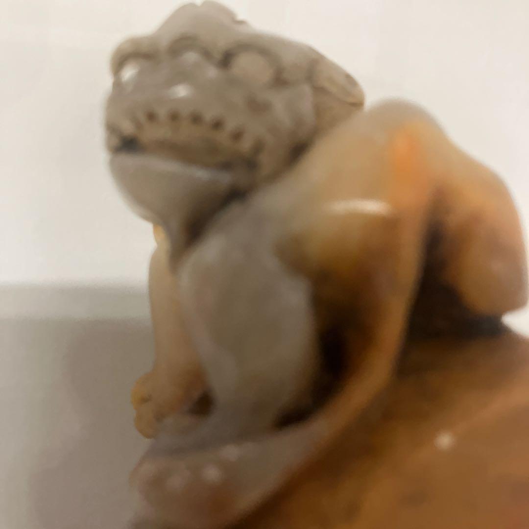 獅子の彫刻 印材　希少価値 篆刻