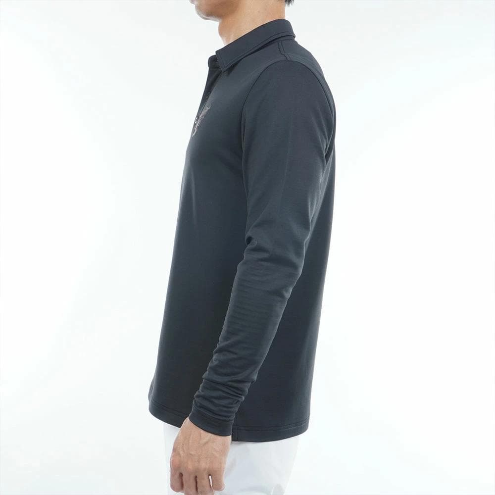 アドミラル ゴルフ フラッグシャツ〔速ポカ〕【L寸】ブラック　adma590