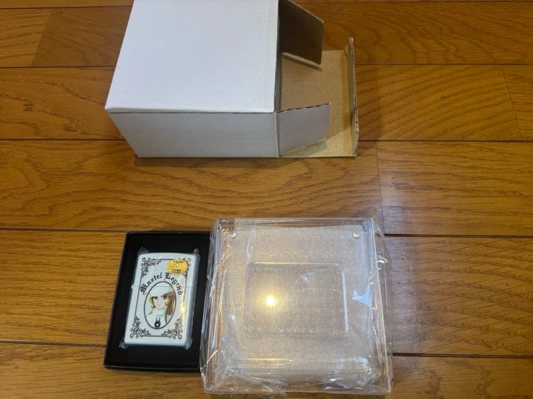未使用貴重●銀河鉄道999 メーテル 白 ZIPPO ジッポ 台付き 松本零士