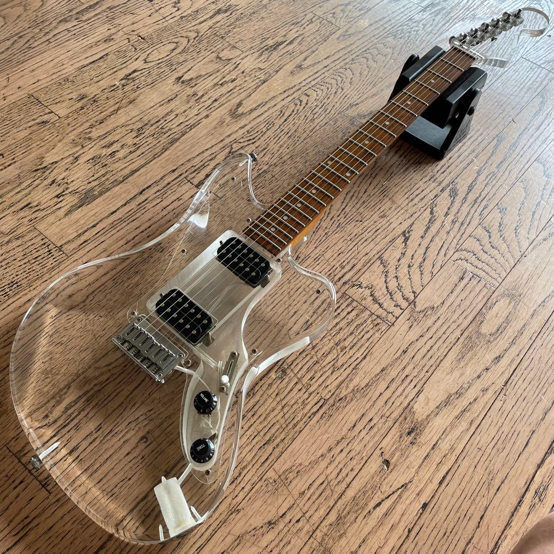 ジャガーシェイプ アクリル クリスタルエレキギター