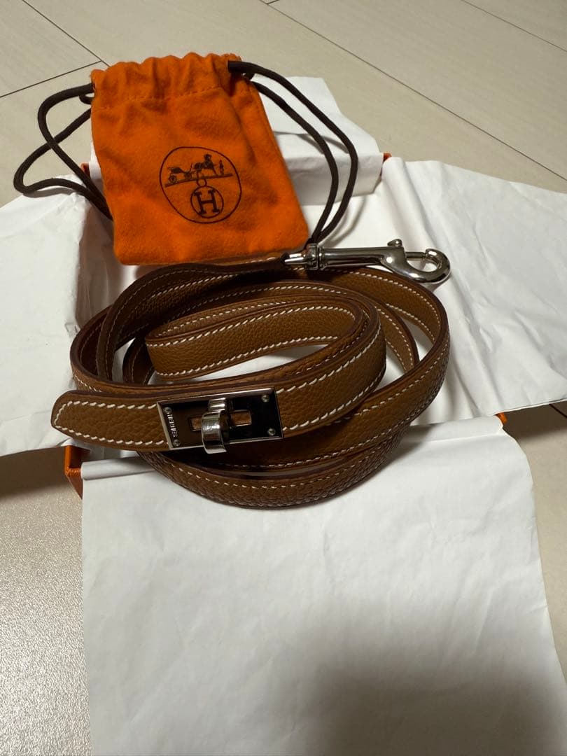 HERMES ケリーシルバー金具ブラウンリード 新品未使用