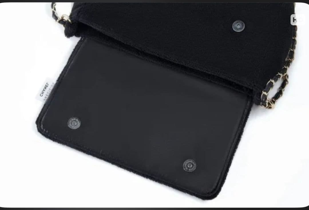 CHANEL ノベルティ ブラックショルダーバッグ ブラックロゴ付き