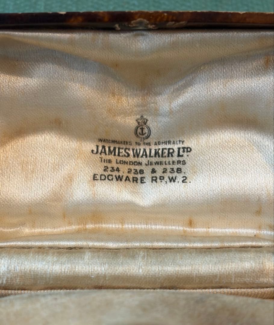 【希少品】英国『JAMES WALKER』 アンティークレザー腕時計ケース