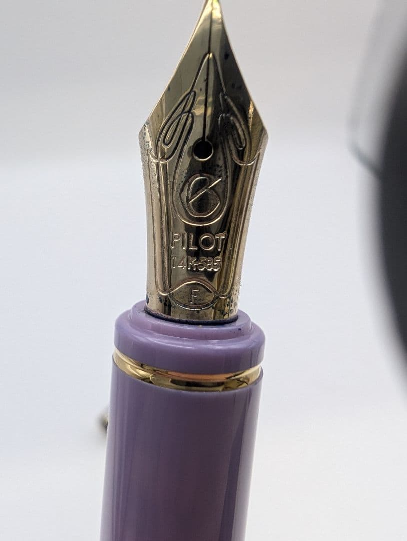 PILOT 万年筆 紫色 マーブル 14K