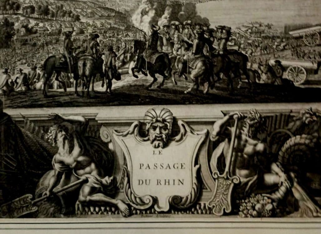 お値下げ　額装品　1673年　J.DOLIVAR 「ライン侵攻の図」稀少　美品