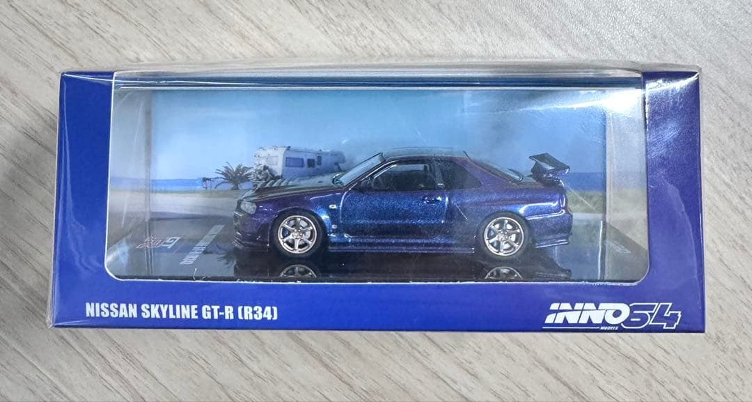 新品 イノモデル 日産 R34 GT-R ミッドナイトパープルⅡ INNO64