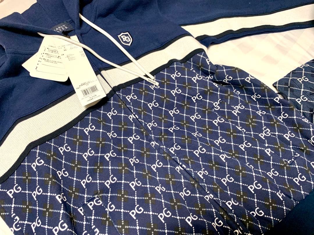 パーリーゲイツ　パーカー　スカート　ニット帽　レディース　新品　ネイビー