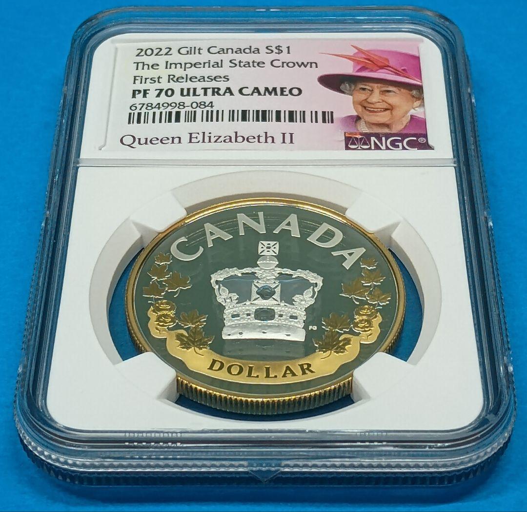 2022 大英帝国王冠 Gilt $1 プルーフ銀貨 NGC PF70UCFR