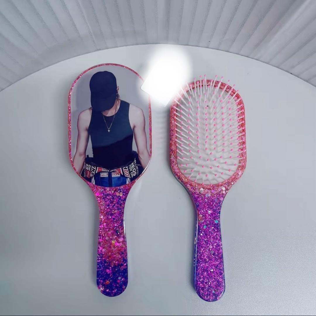 王一博 超大レジンエアークッション付きヘアブラシ　9点セット❣️確認用0109