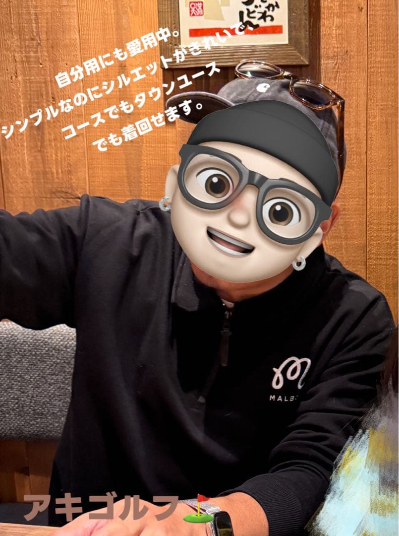 即日発送新品ゴルフ MALBON GOLF 長袖ハーフジップスウェット XL