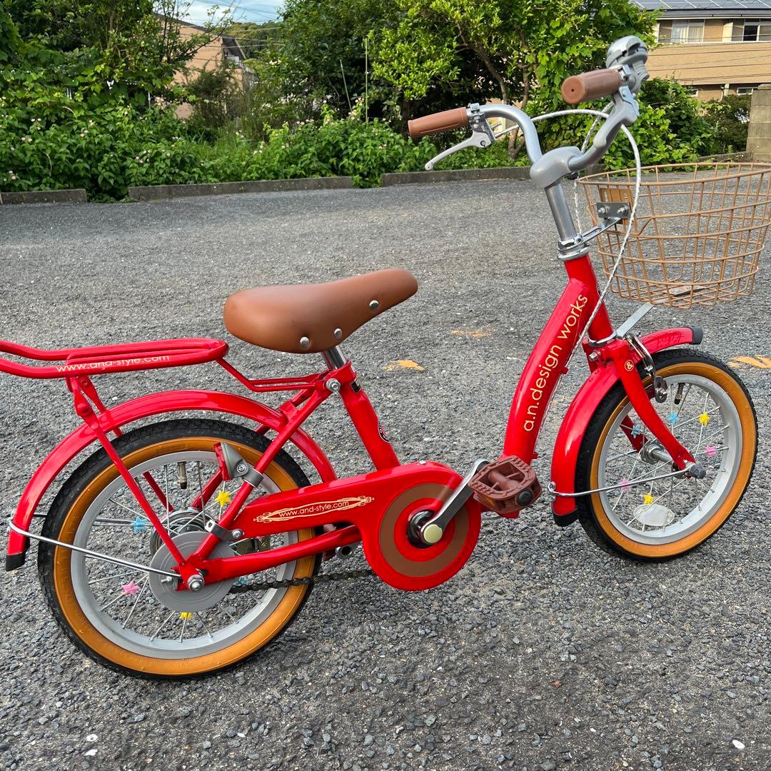 自転車子供用(幼児用) 赤 14インチ 【発送】