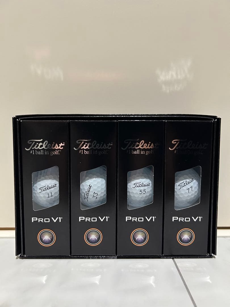タイトリストプロV1 PROV1ゴルフボール25年 ダブルナンバー2ダース24個