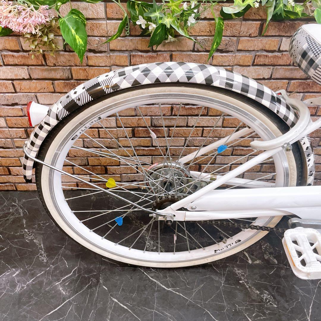 【12】子供用自転車 子供車 ホワイト 22インチ シングル